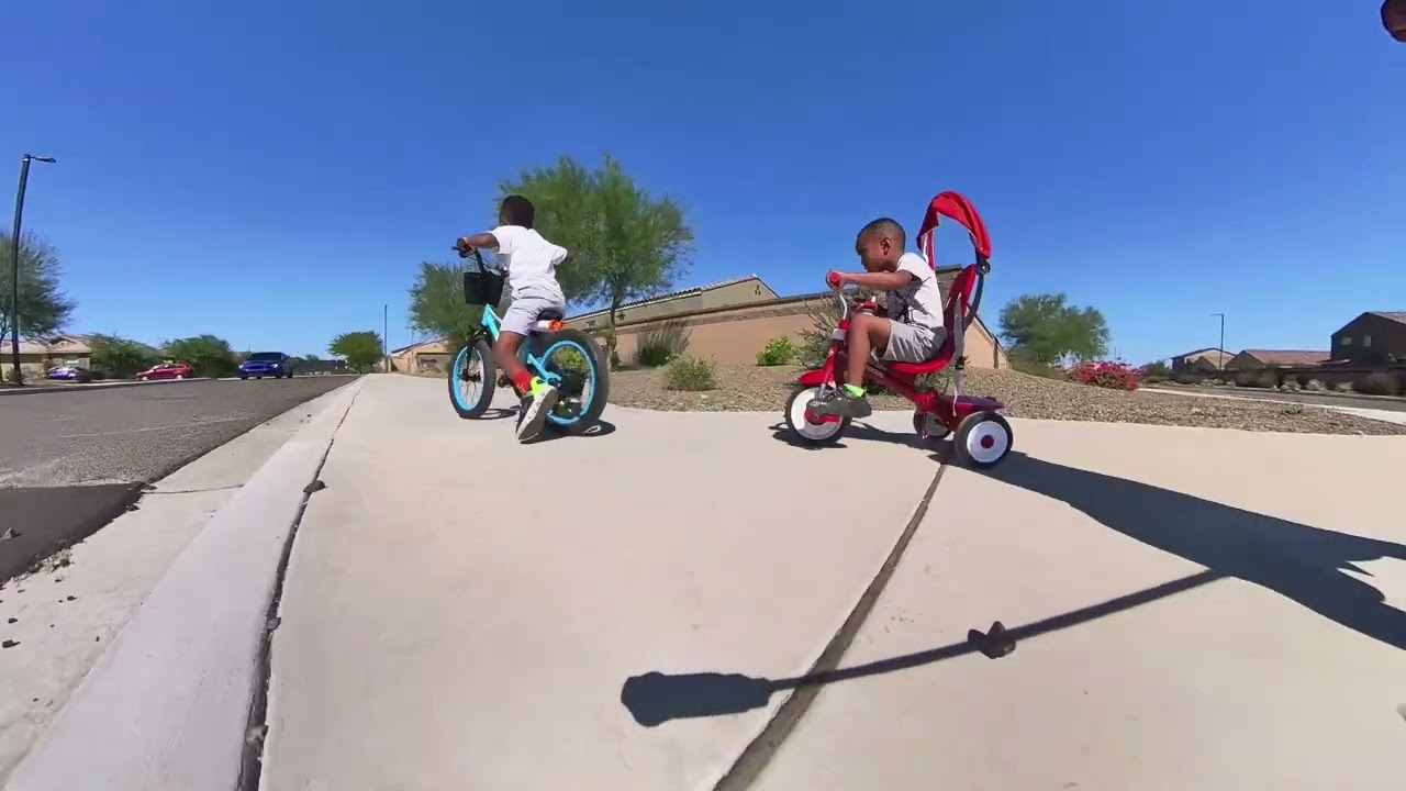 Boys on Bikes in the neighborhood