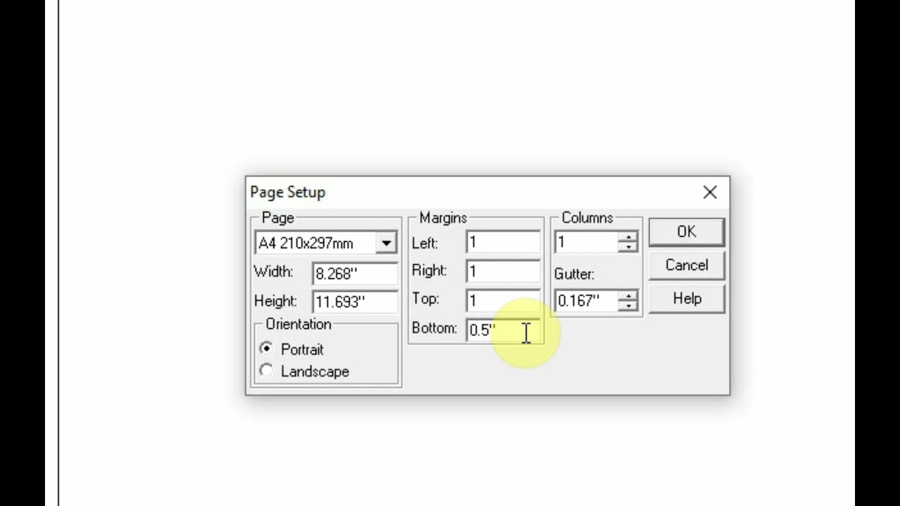 Inpage Page Setup and complete file Menu video 2