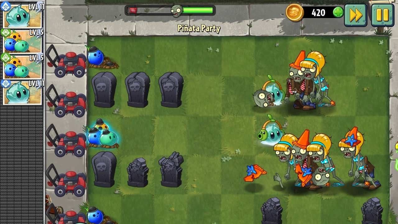 Today Pinata Party 🪅 Letsplay Plants vs. Zombies 2