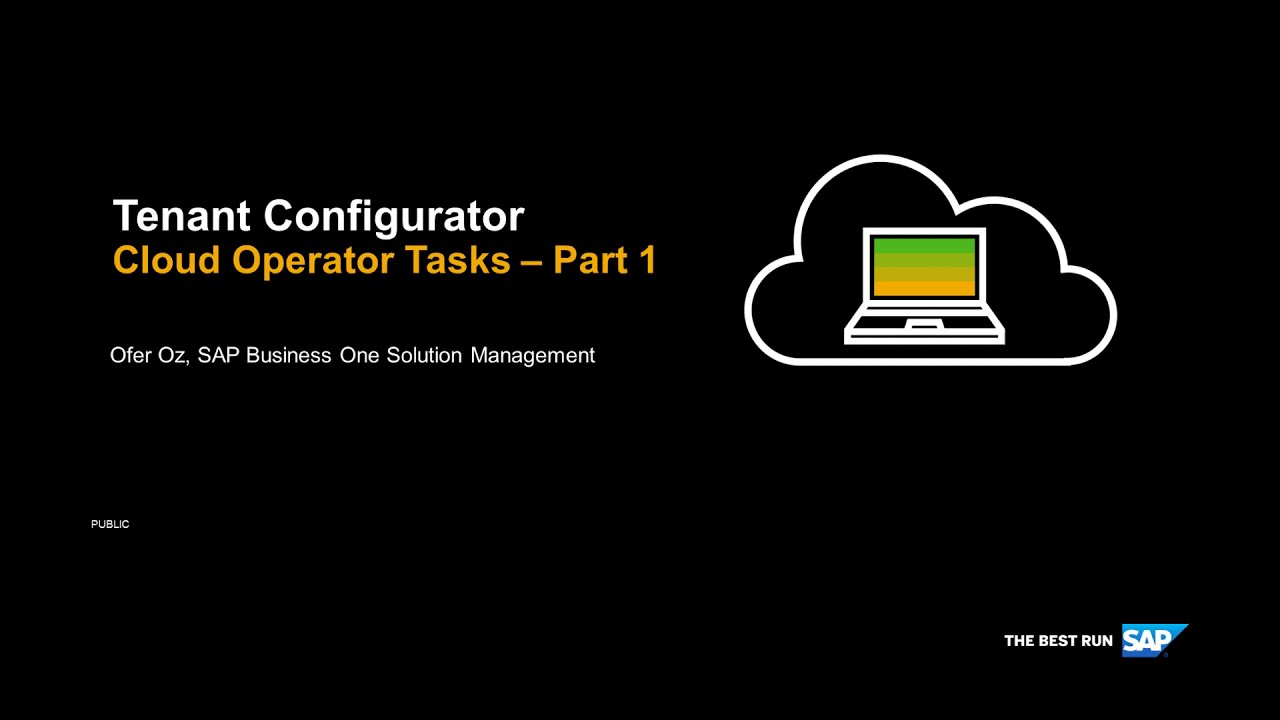 Tenant Configurator - Operator Tasks Part 1