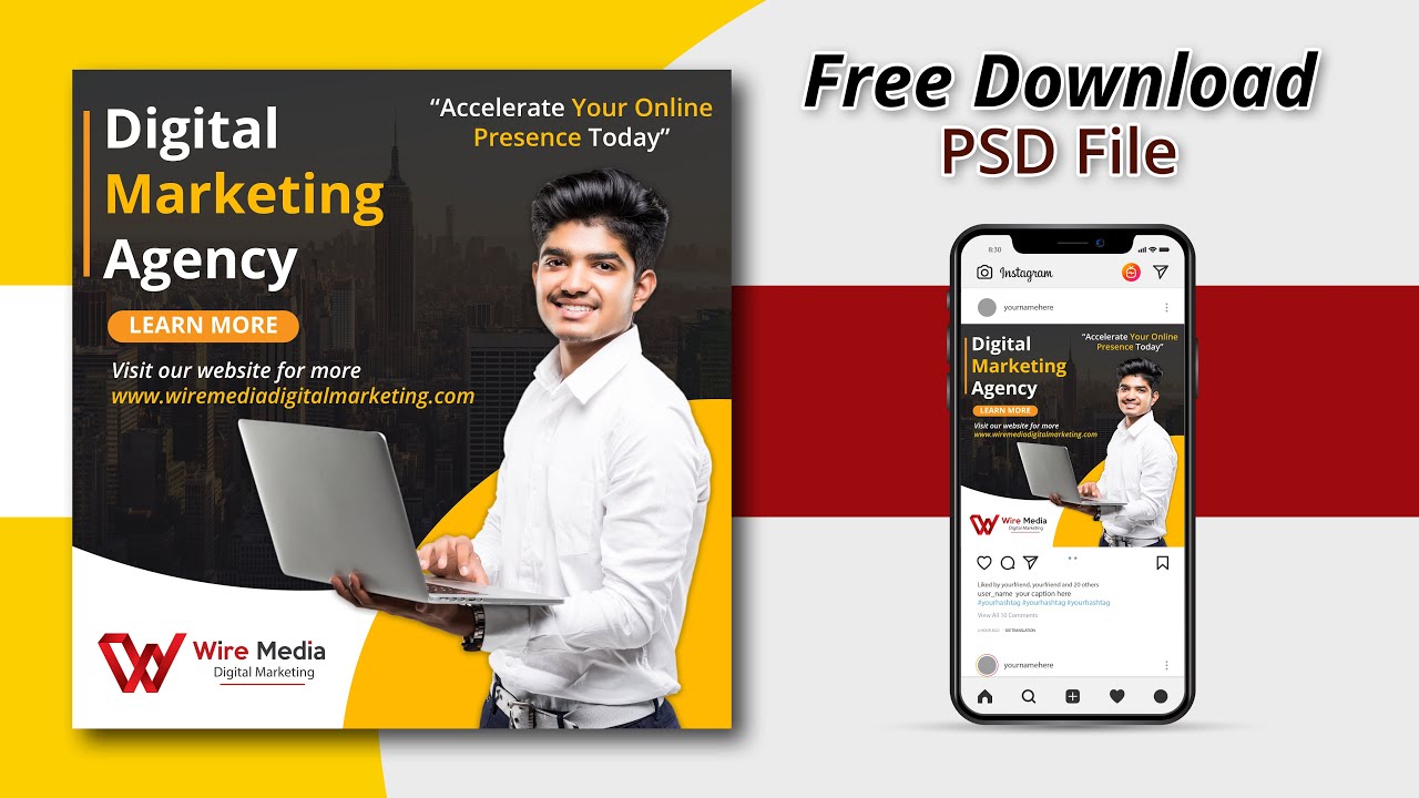 Digital Social Media Banner design in Adobe Photoshop CC