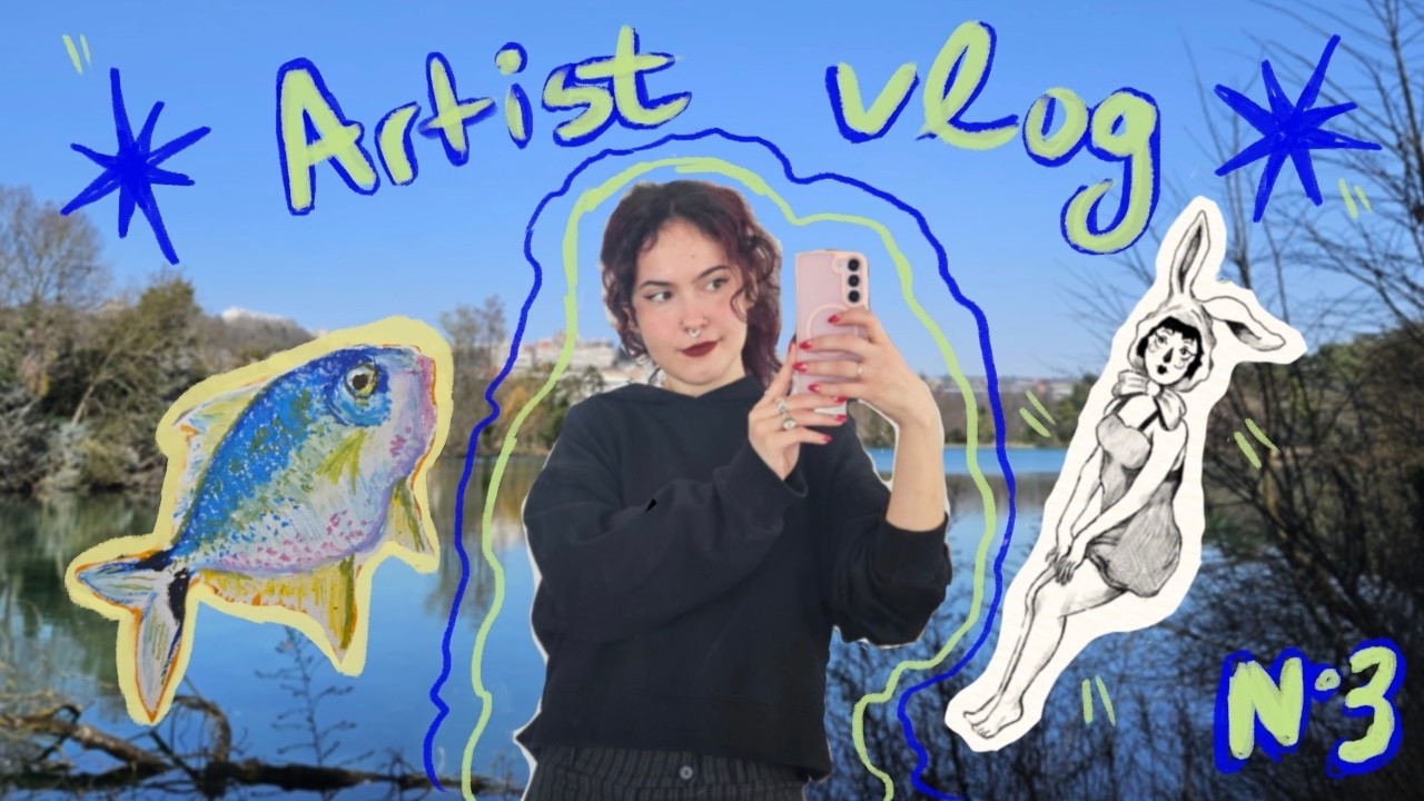 artist vlog - january, haul, drawing ~