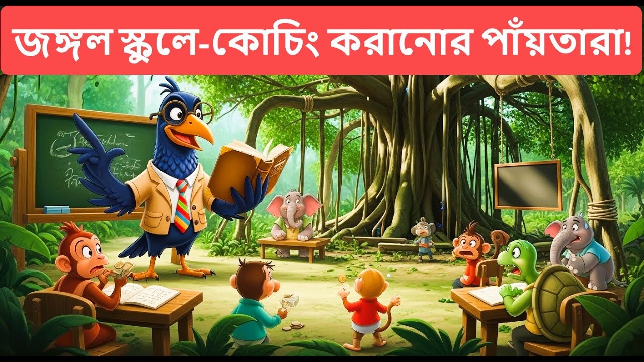 জঙ্গল স্কুলে-কোচিং করানোর পাঁয়তারা ! School @ Jungle TV Bangla – Fun, Stories & Learning for All!
