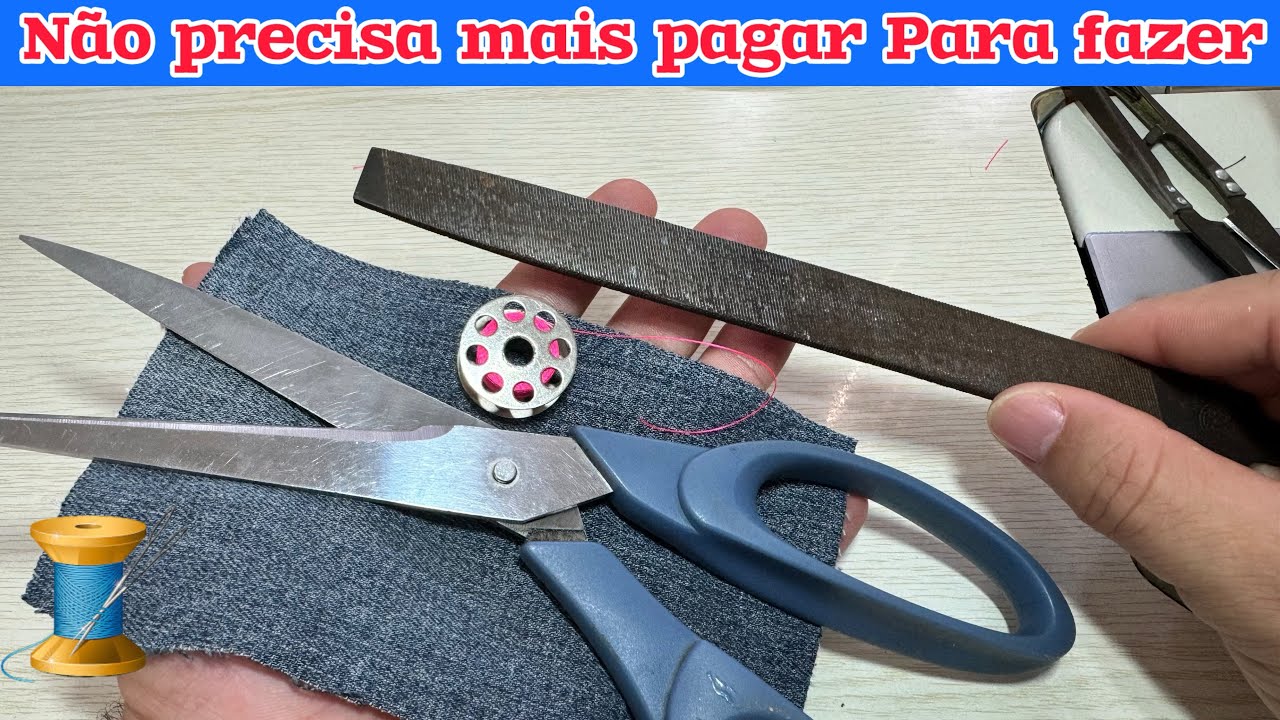 COMO AMOLAR AFIAR TESOURA FÁCIL E RÁPIDO EM CASA