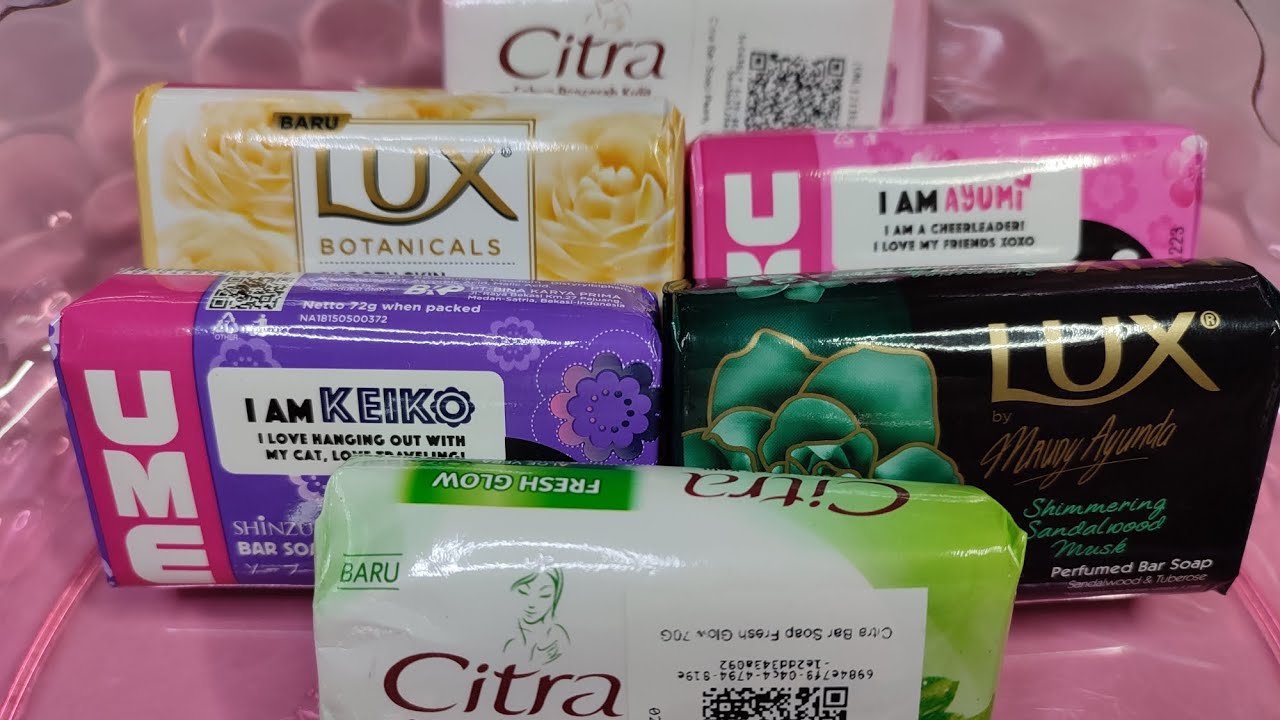 ASMR Soap🧼 Lathering Lux, Citra & Ume Soap no Sponge🧽 only Lathering #asmrsoap #latheringsoap