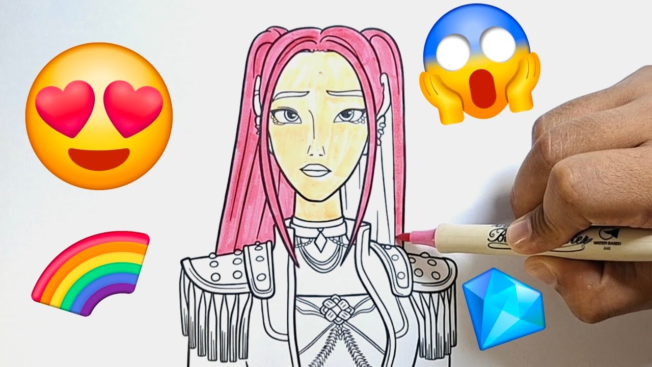 Dibuja Y Colorea a Mira Las Guerreras Kpop 🩷😱