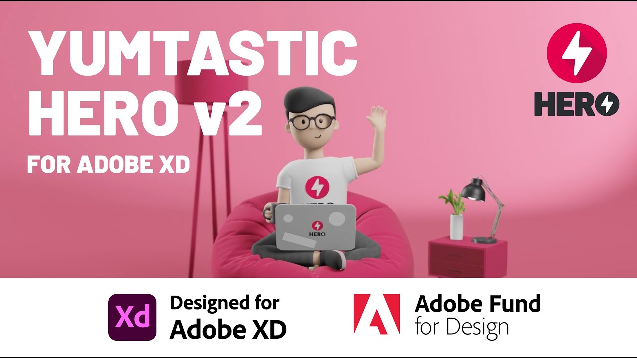 Yumtastic Hero for Adobe XD – Create interactive and animated Web Content right in XD