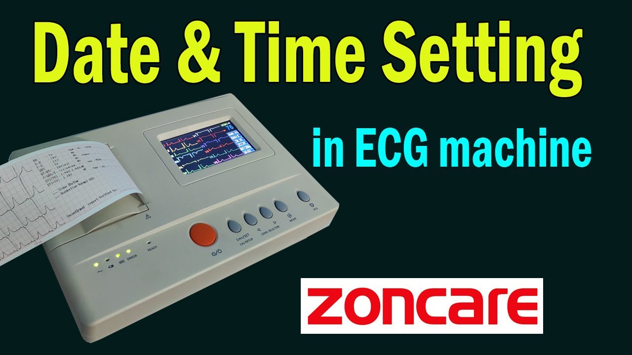 How to Setup Date & Time in ECG machine. Zoncare ZQ-1203G. Time Medical 360