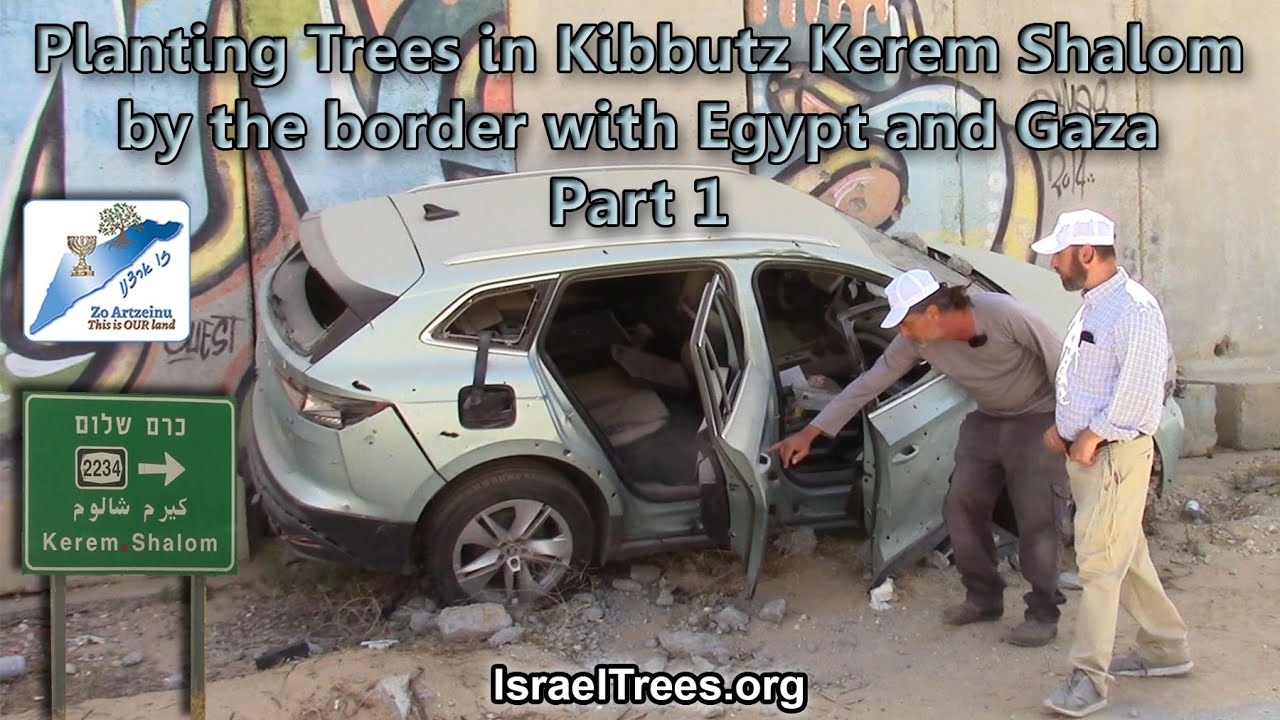 Planting Trees in Kibbutz Kerem Shalom by the border with Egypt and Gaza Part 1