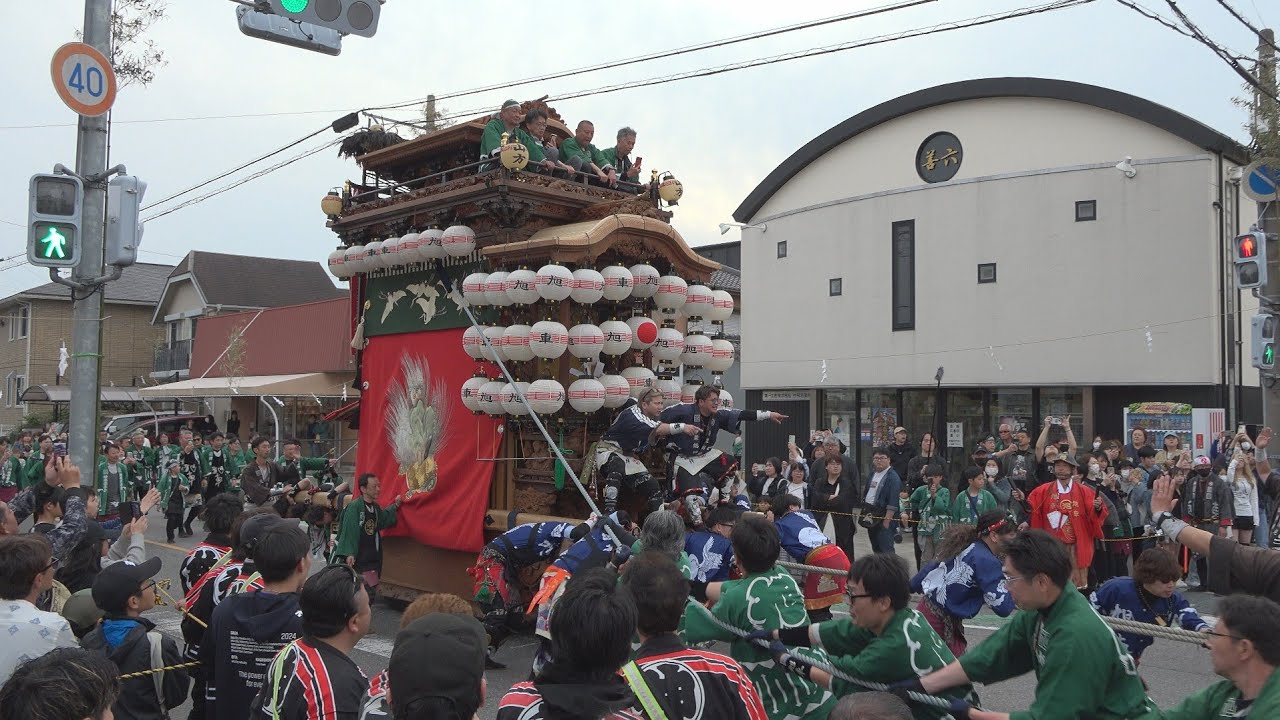 令和7年4月12日　半田山車祭り 成岩3・4　善六角の出合い(成車・南車・神車・旭車)