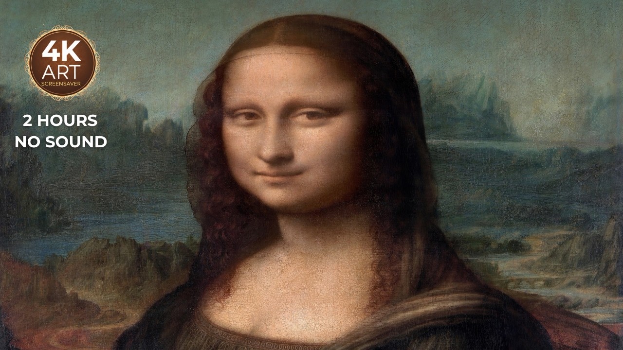 Leonardo da Vinci | Mona Lisa | 2 Hours No Sound Screensaver  --EcoArtLab • Frame TV & Printable Art