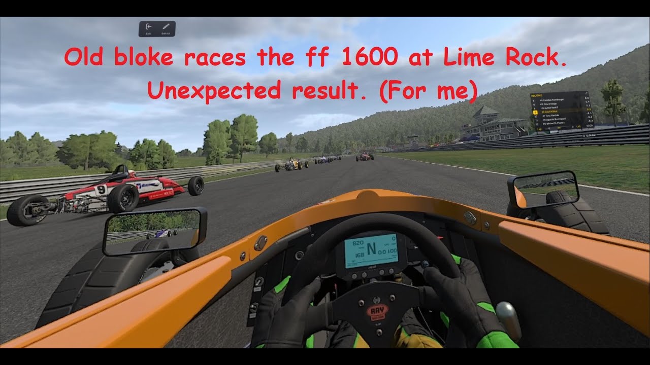 iRacing ff1600 race at Lime Rock.