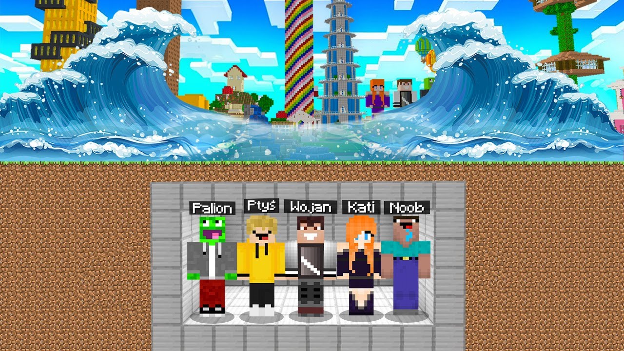 BUNKIER WOJANOWIC vs TSUNAMI w Minecraft! 😱