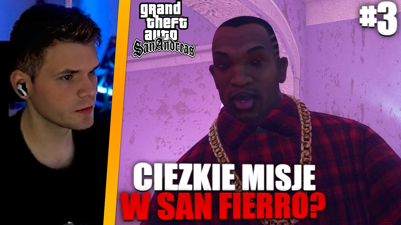 GUCIO | GTA: San Andreas [LEKTOR PL] #3 I CIĘŻKIE MISJE W SAN FIERRO I NAJLEPSZE MOMENTY STRIMA #997