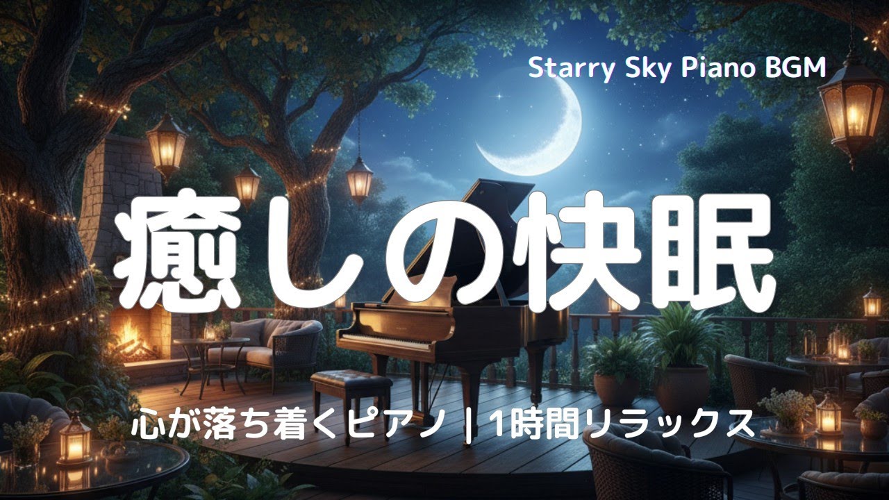 【癒しの快眠ピアノ】星空に響くやさしい音色で深い眠りへ｜不眠・疲労回復・ストレス解消BGM 1時間｜Healing Sleep Piano BGM 