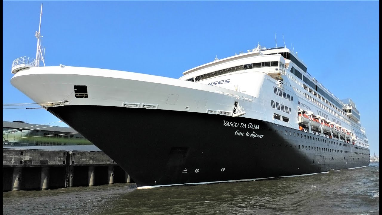 1080p Vasco da Gama & AIDAprima auslaufen am traumhaft sonnigen Nachmittag in Hamburg 10.06.2023