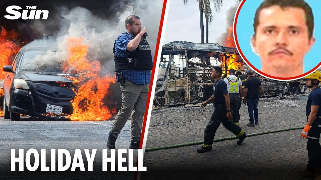 Tourists trapped in hotels as 'world's most dangerous' cartel burns Mexico to the ground