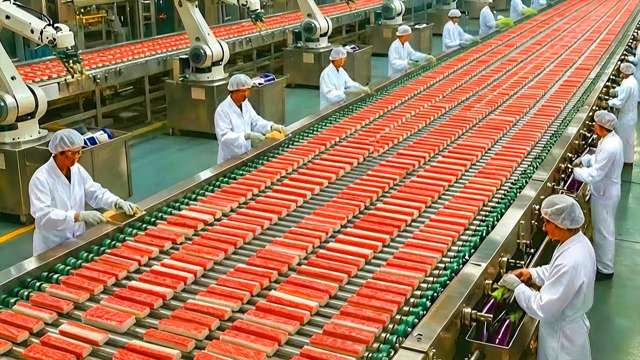 Inside the Surimi Crab Stick Factory | How Imitation Crab Is Mass-Produced (Full Production Process)