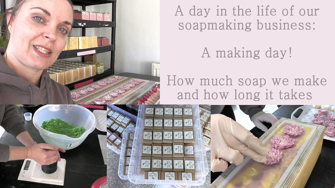 A day in the life of our soap making business: Behind the scenes making day: how much soap we make
