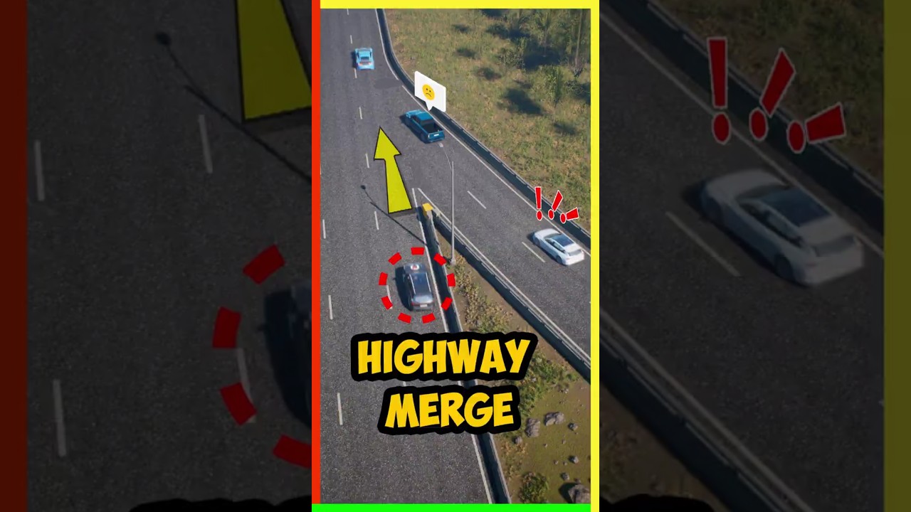 How 200 IQ drivers merge onto the highway #smartdriving #tips