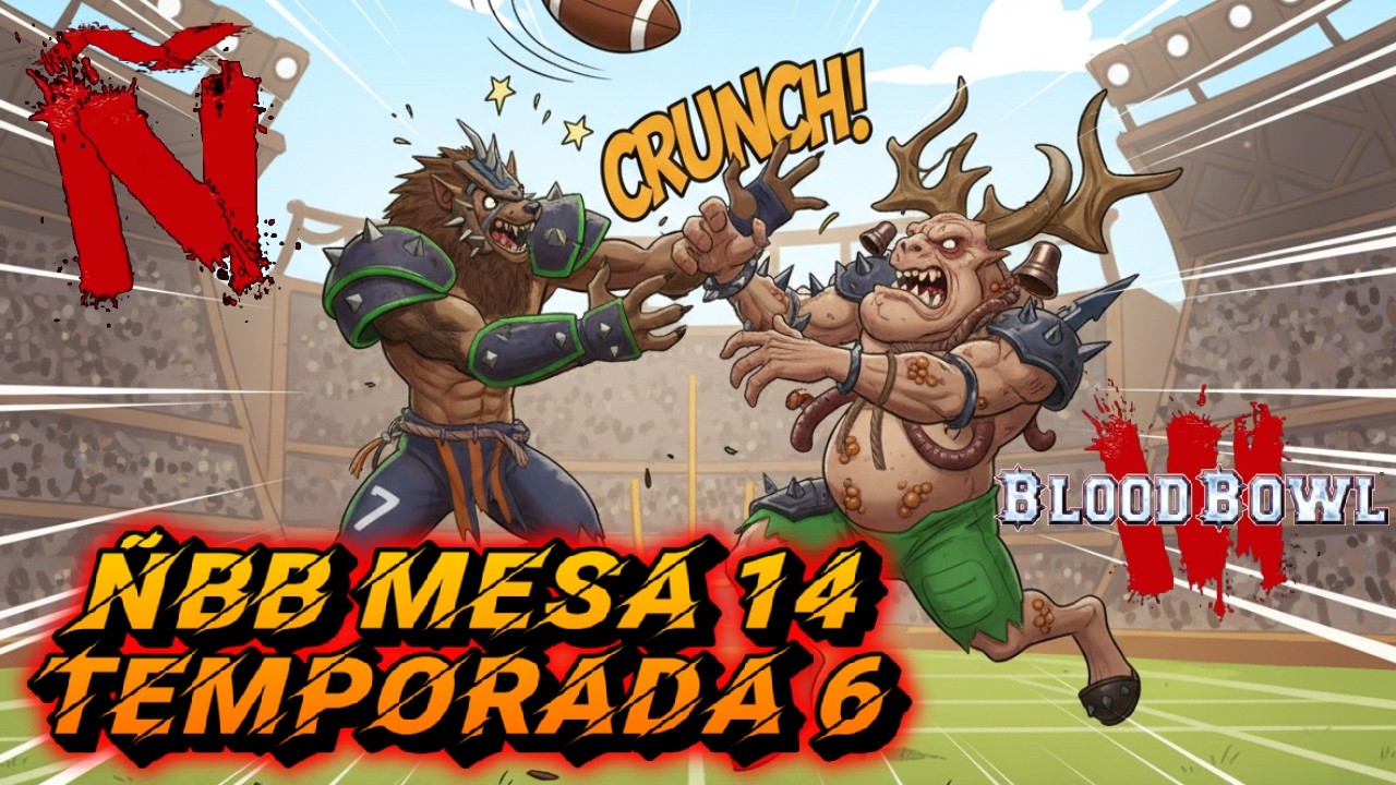 Partido de #bloodbowl3 de la ÑBB vs Acid Goblin (Nigromante vs Nurgle)