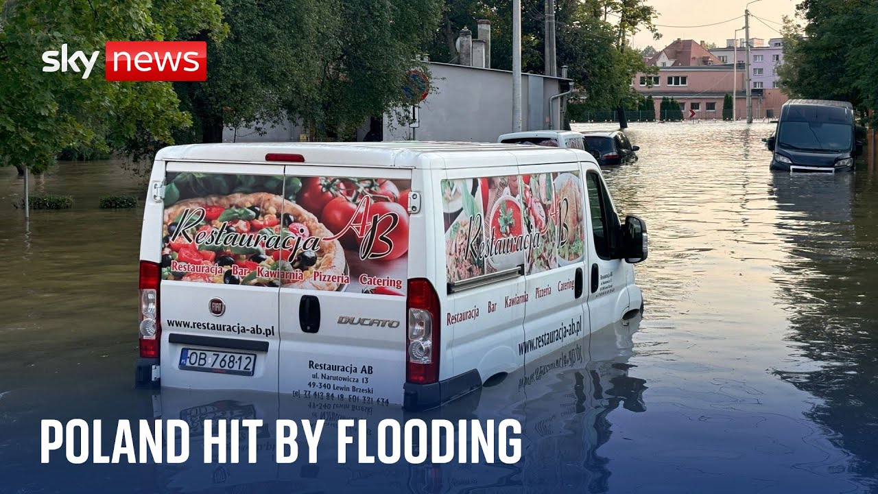 Europe floods: Sky News heads to Polish town hit by extensive flooding