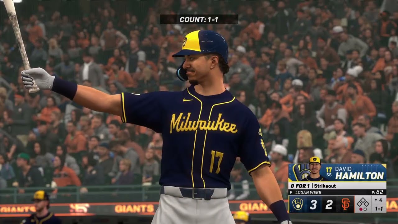 MLB The Show 25 Brewers VS Giants - 3/13/2026 7:13 PM