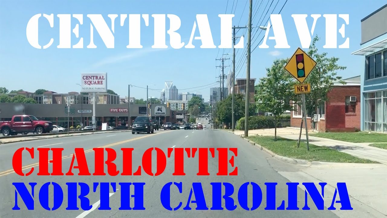 Central Ave West FULL Route - East Charlotte to Uptown - Charlotte- North Carolina - Street Drive
