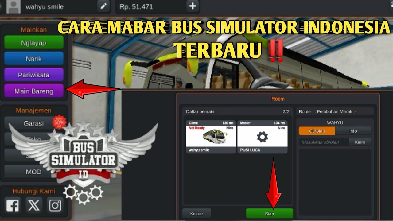 CARA MAIN BARENG DI BUS SIMULATOR INDONESIA TERBARU‼️