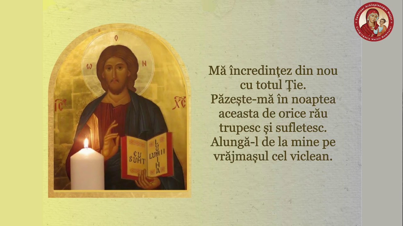 ROZARIUL MAICII SFINTE ȘI RUGĂCIUNEA DE SEARĂ - Miercuri, 28 Ianuarie  2026.