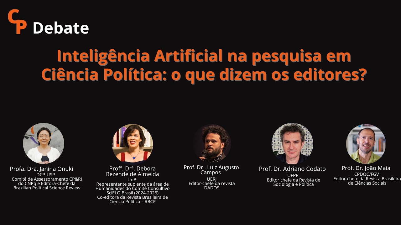 Ciência Política Debate: Live: Inteligência Artificial na pesquisa em CP: o que dizem os editores?