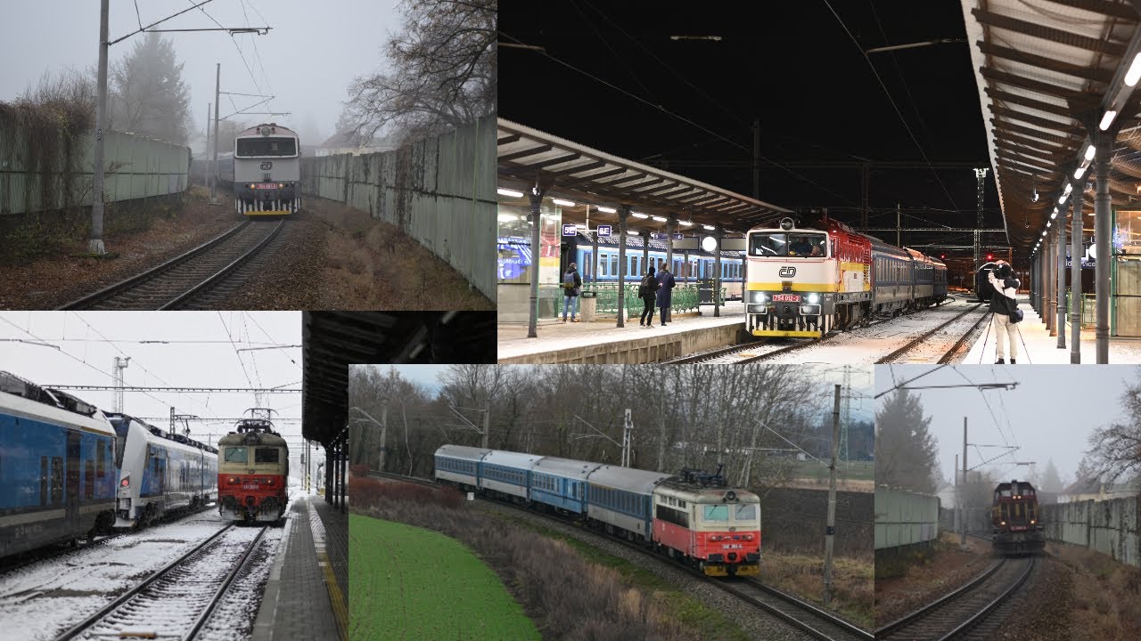 Vlaky na konci roku 2025 kolem Česk&yacute;ch Budějovic / Trains around Česk&eacute; Budějovice at the end of 2025