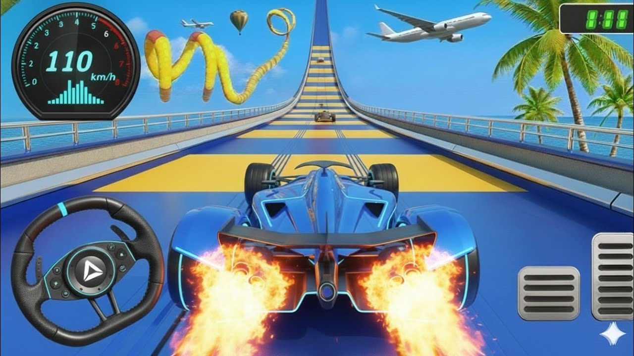 Formula Car Mega Ramp Extreme Racing - GT Car Formula Car Racing Stunts 3D - Android GamePlay 