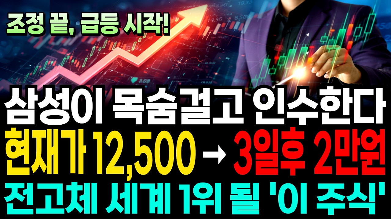 [주식] 삼성 LG가 노리는 전고체 세계1위 '이 기업' 지분인수 최대주주된다 테슬라도 노리는 '이 종목' #2차전지전망 #전고체배터리대장주 #전고체배터리관련주 [누룽지]