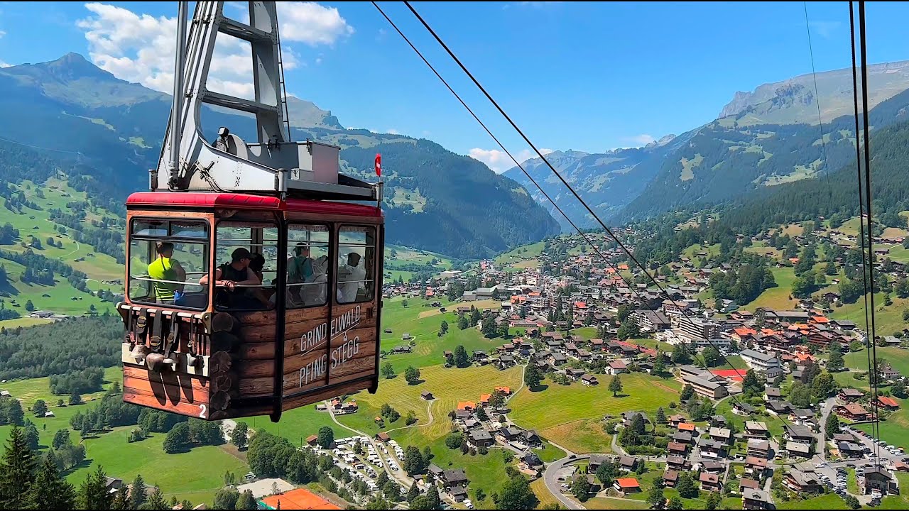 Switzerland | Grindelwald | Alp Pfingstegg Cable Car | 4K 60fps
