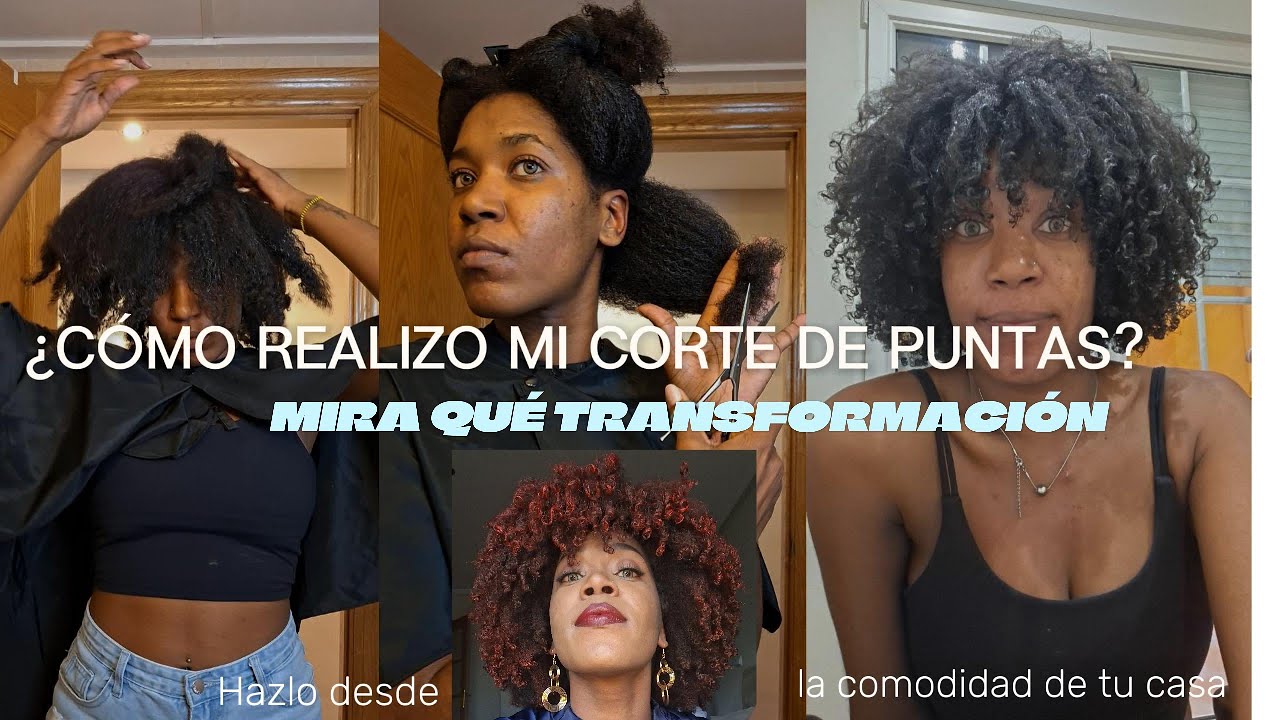 Cómo corto mis puntas desde casa. #cuthair #cutcut #cortecabello #afrohair #crespotipo4 #crespas