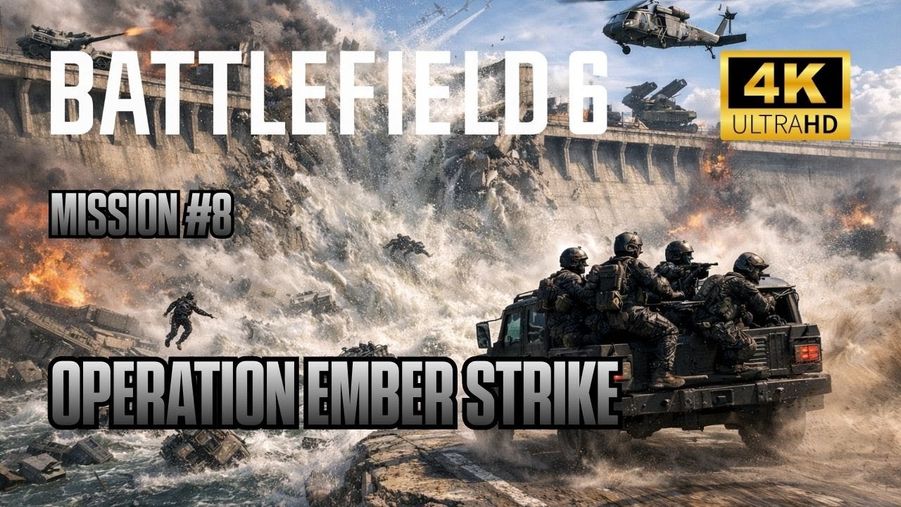 Battlefield 6 - Mission 8 : Operation Ember Strike | No Commentary | 4K 60FPS