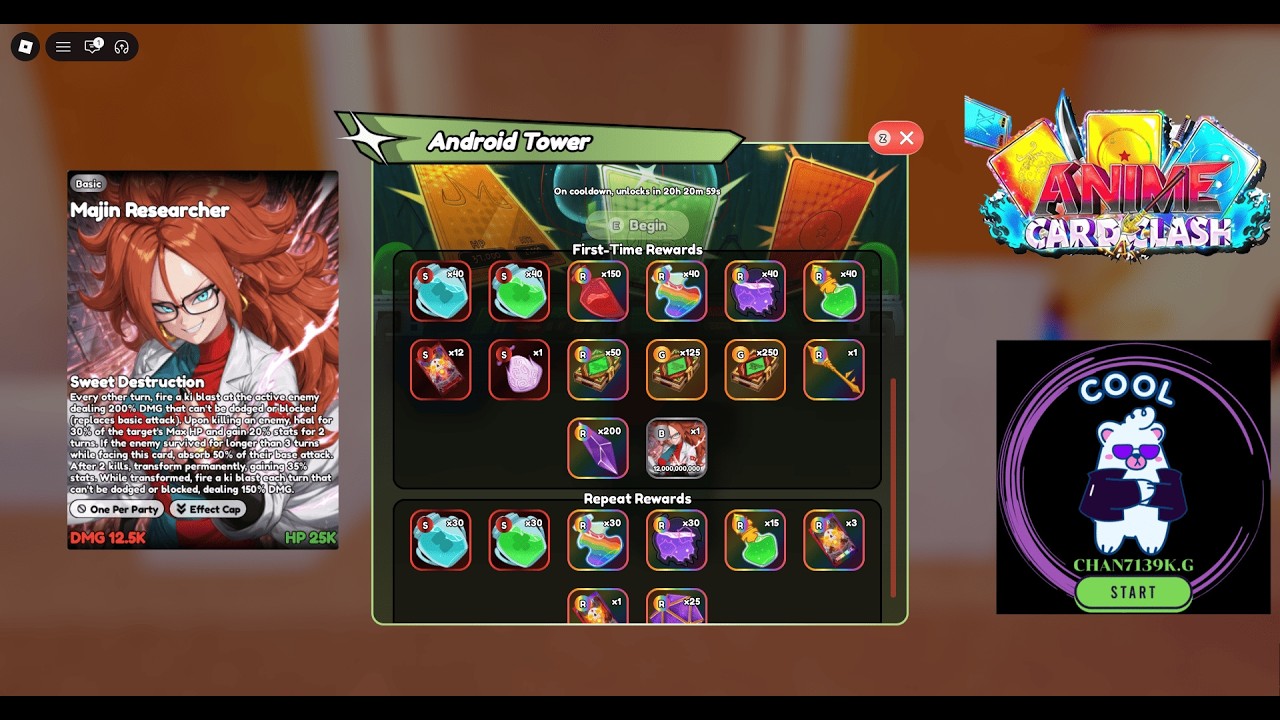 BEAT ANDROID TOWER Anime Card Clash