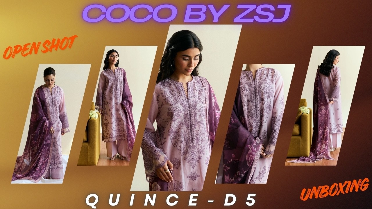 Coco by Zara Shahjahan Quince-D5 Full Review | Luxury Pakistani Designer Dress 2026 |