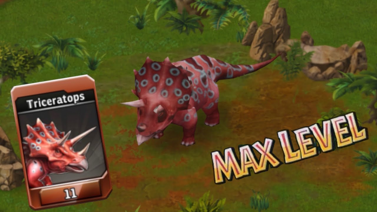 Maxing out Triceratops in Jurassic Park Builder 