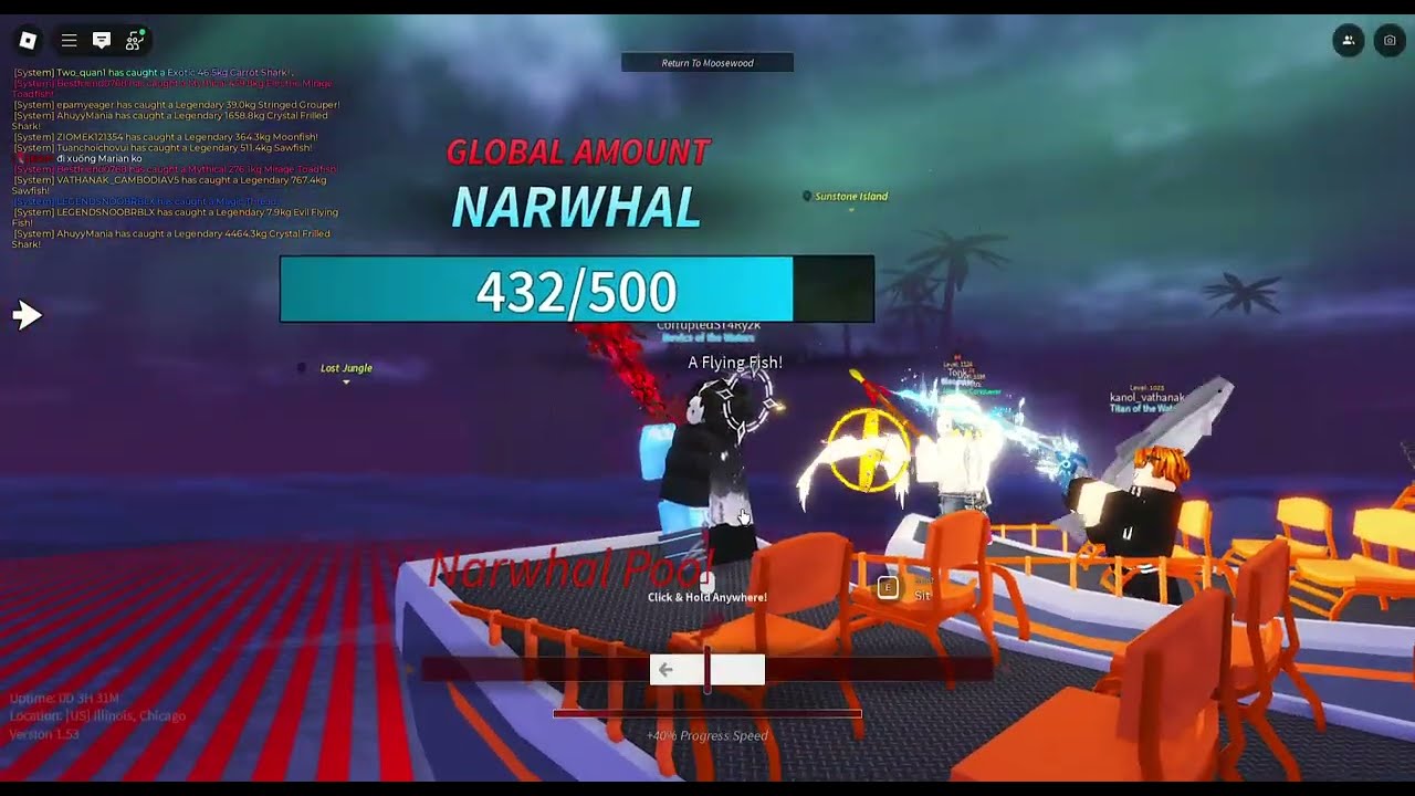 Showcasing evil pitchfork rod in fisch