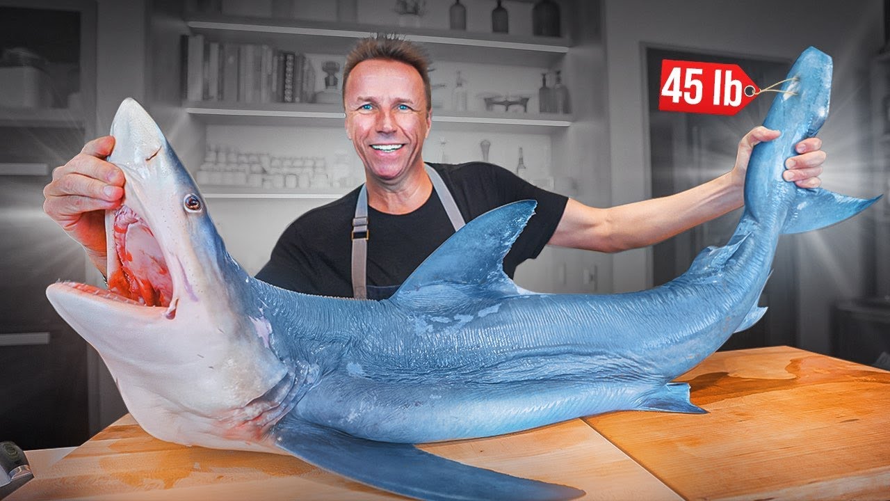 Pro Chef Marc Murphy Turns 45 Pound SHARK into the BEST FISH SANDWICHES EVER!!