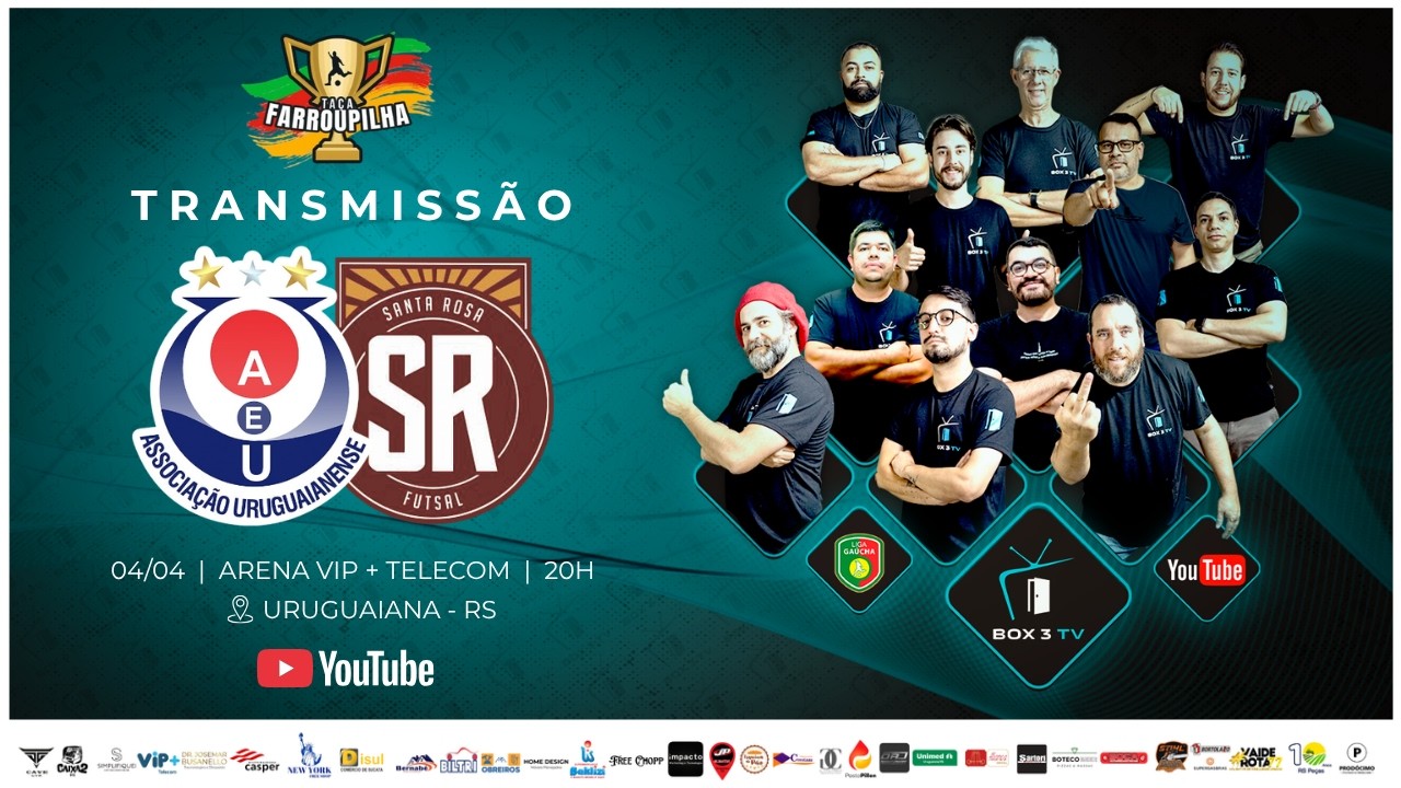 TA&Ccedil;A FARROUPILHA 2026 - AEU X SANTA ROSA / AO VIVO COM IMAGENS - BOX 3 TV URUGUAIANA
