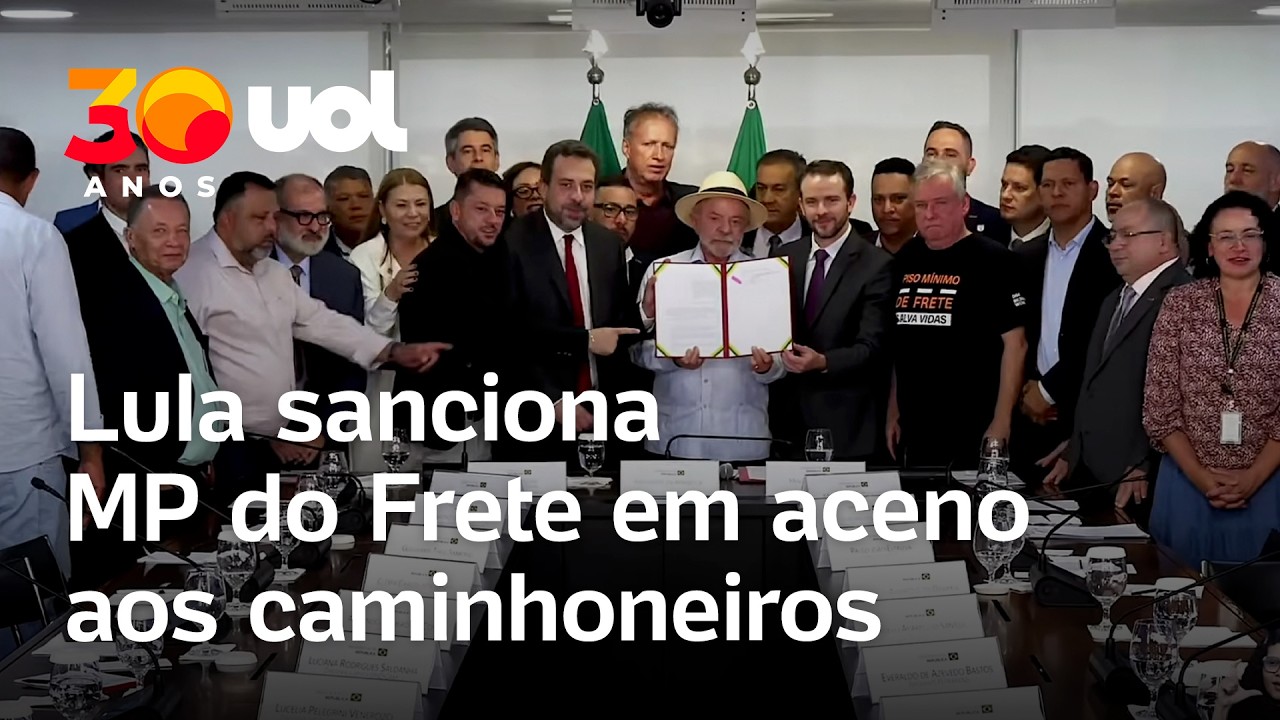Lula sanciona MP do Frete e sinaliza apoio &agrave;s demandas dos caminhoneiros