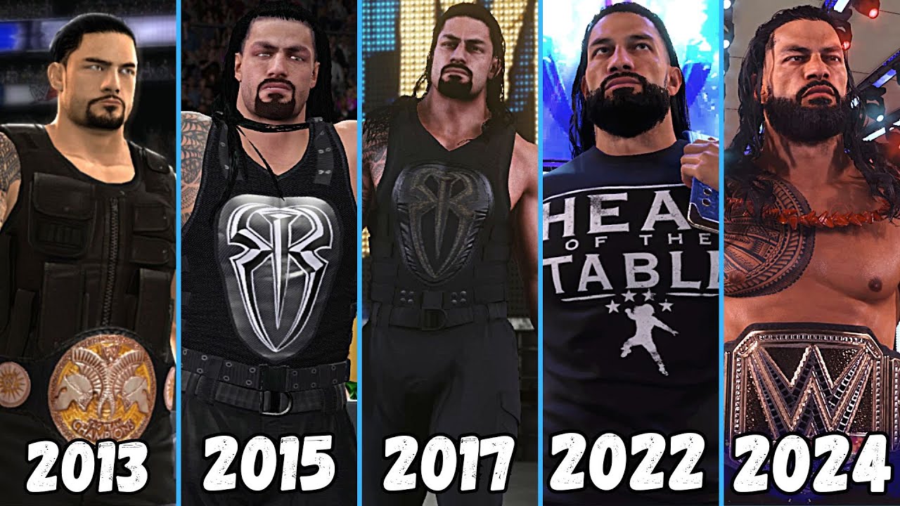 Evolution of Roman Reigns Entrance 2013-2024 - WWE Games