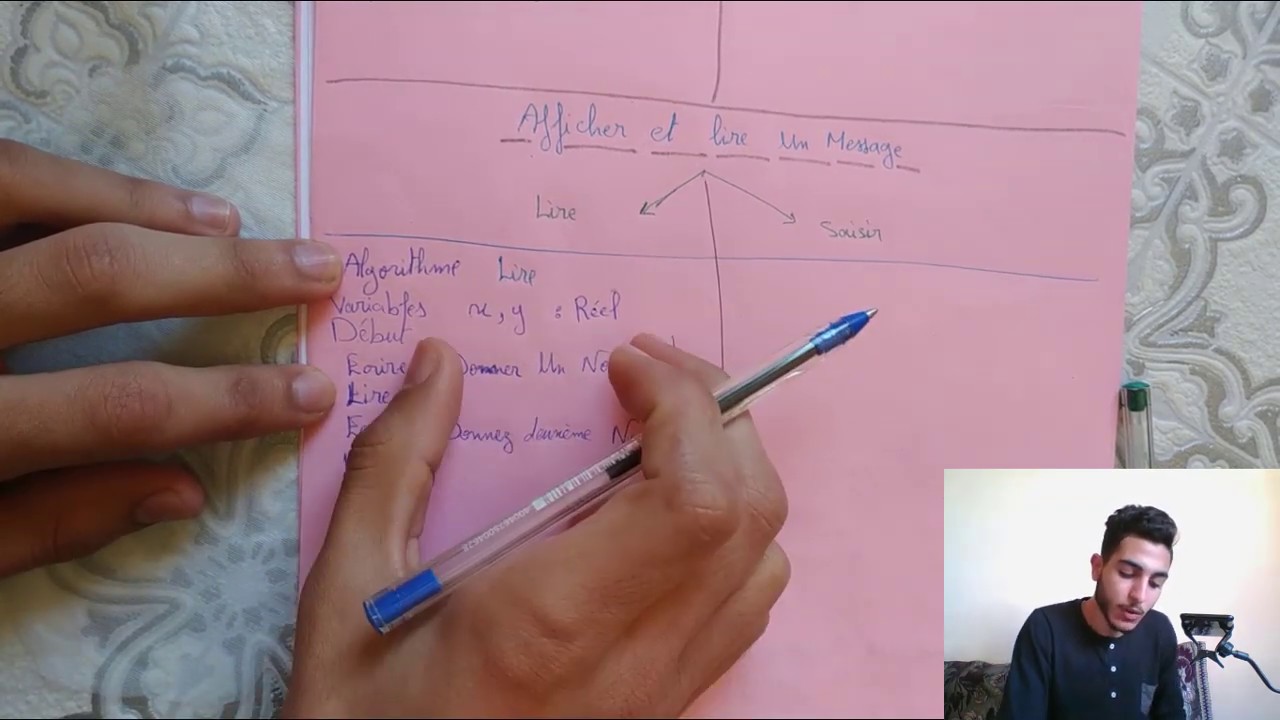 lire et saisir un message en algorithme || Algorithme darija EP7