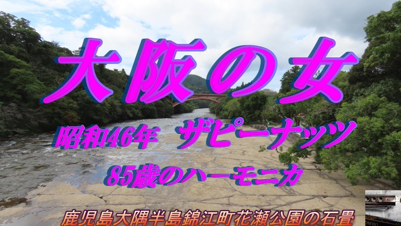 大阪の女⁂複音ハ－モニカ（鹿児島錦江町花瀬公園の石畳）