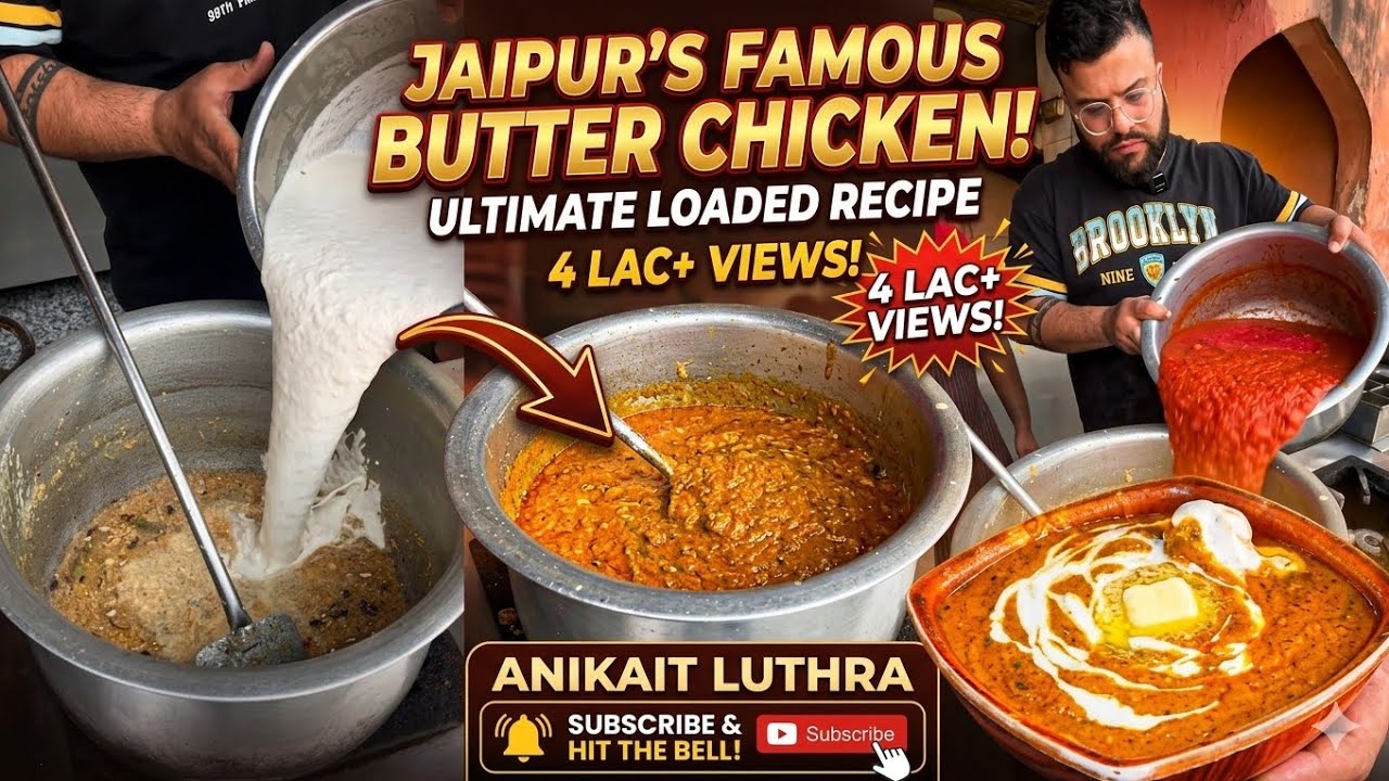 Famous Loaded Butter Chicken Of Jaipur Making From Scratch at Extreme Level | Indian Food