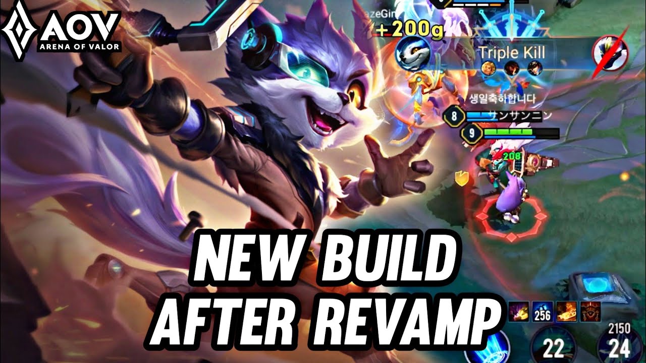 AOV : FENNIK GAMEPLAY | NEW BUILD AFTER REVAMP - ARENA OF VALOR LIÊNQUÂNMOBILE ROV COT