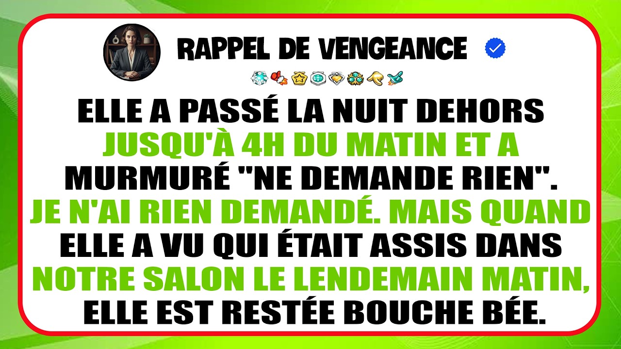 Je Raconte Comment Je N’ai Rien Demandé Après Sa Nuit Dehors, Jusqu’à Ce Qu’elle Voie…
